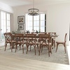 image:imageFlash Furniture HERCULES Series 9 x 40 Antique Rustic Folding Farm Table Set with 10 Cross Back Chairs and Cushions