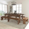 image:imageFlash Furniture HERCULES Series 9 x 40 Antique Rustic Folding Farm Table and Four Bench SetAntique Rustic