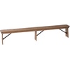 image:imageFlash Furniture HERCULES Series 9 x 40 Antique Rustic Folding Farm Table and Two Bench SetAntique Rustic