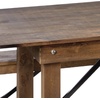image:imageFlash Furniture HERCULES Series 9 x 40 Antique Rustic Folding Farm Table and Two Bench SetAntique Rustic
