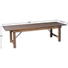 image:imageFlash Furniture HERCULES Series 9 x 40 Antique Rustic Folding Farm Table and Two Bench SetAntique Rustic
