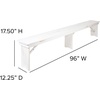 image:imageFlash Furniture HERCULES Series 9 x 40 Antique Rustic Folding Farm Table and Two Bench SetAntique Rustic White