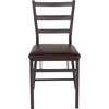 image:imageFlash Furniture HERCULES Series Brown Folding Ladder Back Metal Chair with Brown Vinyl Seat1 Pack