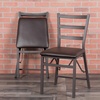 image:imageFlash Furniture HERCULES Series Brown Folding Ladder Back Metal Chair with Brown Vinyl Seat1 Pack