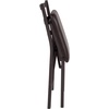 image:imageFlash Furniture HERCULES Series Brown Folding Ladder Back Metal Chair with Brown Vinyl Seat1 Pack
