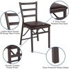 image:imageFlash Furniture HERCULES Series Brown Folding Ladder Back Metal Chair with Brown Vinyl Seat1 Pack