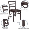 image:imageFlash Furniture HERCULES Series Brown Folding Ladder Back Metal Chair with Brown Vinyl SeatSet of 2