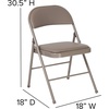 image:imageFlash Furniture HERCULES Series Double Braced Beige Vinyl Folding ChairGrey