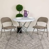 image:imageFlash Furniture HERCULES Series Double Braced Beige Vinyl Folding ChairGrey
