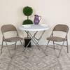 image:imageFlash Furniture HERCULES Series Double Braced Beige Vinyl Folding ChairGrey