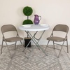 image:imageFlash Furniture HERCULES Series Double Braced Beige Vinyl Folding ChairGrey