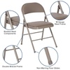 image:imageFlash Furniture HERCULES Series Double Braced Beige Vinyl Folding ChairGrey
