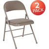 image:imageFlash Furniture HERCULES Series Double Braced Beige Vinyl Folding ChairGrey