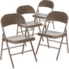 image:imageFlash Furniture HERCULES Series Double Braced Black Metal Folding ChairBeige