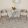 image:imageFlash Furniture HERCULES Series Double Braced Black Metal Folding ChairBeige