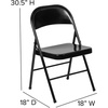 image:imageFlash Furniture HERCULES Series Double Braced Black Metal Folding ChairBlack