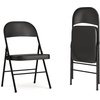 image:imageFlash Furniture HERCULES Series Double Braced Black Metal Folding ChairBlack