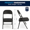 image:imageFlash Furniture HERCULES Series Double Braced Black Metal Folding ChairBlack
