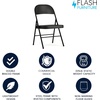 image:imageFlash Furniture HERCULES Series Double Braced Black Metal Folding ChairBlack