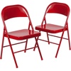 image:imageFlash Furniture HERCULES Series Double Braced Black Metal Folding ChairRed