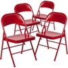 image:imageFlash Furniture HERCULES Series Double Braced Black Metal Folding ChairRed