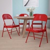 image:imageFlash Furniture HERCULES Series Double Braced Black Metal Folding ChairRed
