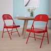 image:imageFlash Furniture HERCULES Series Double Braced Black Metal Folding ChairRed