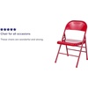 image:imageFlash Furniture HERCULES Series Double Braced Black Metal Folding ChairRed