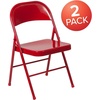 image:imageFlash Furniture HERCULES Series Double Braced Black Metal Folding ChairRed