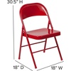 image:imageFlash Furniture HERCULES Series Double Braced Black Metal Folding ChairRed