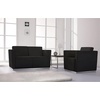 image:imageFlash Furniture HERCULES Trinity Series Contemporary Black LeatherSoft Loveseat with Stainless Steel BaseContemporary