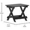 image:imageFlash Furniture Halifax Outdoor Folding Side Table Portable AllWeather HDPE Adirondack Side Table BlueBlack
