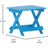 image:imageFlash Furniture Halifax Outdoor Folding Side Table Portable AllWeather HDPE Adirondack Side Table BlueBlue