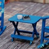 image:imageFlash Furniture Halifax Outdoor Folding Side Table Portable AllWeather HDPE Adirondack Side Table BlueBlue