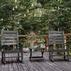 image:imageFlash Furniture Halifax Outdoor Folding Side Table Portable AllWeather HDPE Adirondack Side Table BlueGrey