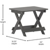image:imageFlash Furniture Halifax Outdoor Folding Side Table Portable AllWeather HDPE Adirondack Side Table BlueGrey