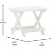 image:imageFlash Furniture Halifax Outdoor Folding Side Table Portable AllWeather HDPE Adirondack Side Table BlueWhite