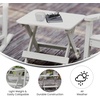image:imageFlash Furniture Halifax Outdoor Folding Side Table Portable AllWeather HDPE Adirondack Side Table BlueWhite