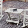 image:imageFlash Furniture Halifax Outdoor Folding Side Table Portable AllWeather HDPE Adirondack Side Table BlueWhite