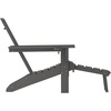 image:imageFlash Furniture Halifax Poly Resin Adirondack Chair with Cup Holder and Pull Out Ottoman AllWeather Poly Resin IndoorOutdoor Lounge Chair Set of 2 BlueGrey