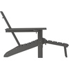 image:imageFlash Furniture Halifax Poly Resin Adirondack Chair with Cup Holder and Pull Out Ottoman AllWeather Poly Resin IndoorOutdoor Lounge Chair Set of 2 BlueGrey