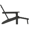 image:imageFlash Furniture Halifax Poly Resin Adirondack Chair with Cup Holder and Pull Out Ottoman AllWeather Poly Resin IndoorOutdoor Lounge Chair Set of 2 BlueBlack
