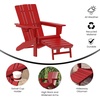 image:imageFlash Furniture Halifax Poly Resin Adirondack Chair with Cup Holder and Pull Out Ottoman AllWeather Poly Resin IndoorOutdoor Lounge Chair Set of 2 BlueRed