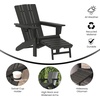 image:imageFlash Furniture Halifax Poly Resin Adirondack Chair with Cup Holder and Pull Out Ottoman AllWeather Poly Resin IndoorOutdoor Lounge Chair Set of 2 BlueBlack
