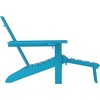 image:imageFlash Furniture Halifax Poly Resin Adirondack Chair with Cup Holder and Pull Out Ottoman AllWeather Poly Resin IndoorOutdoor Lounge Chair Set of 2 BlueBlue