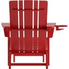 image:imageFlash Furniture Halifax Poly Resin Adirondack Chair with Cup Holder and Pull Out Ottoman AllWeather Poly Resin IndoorOutdoor Lounge Chair Set of 2 BlueRed