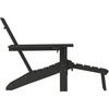 image:imageFlash Furniture Halifax Poly Resin Adirondack Chair with Cup Holder and Pull Out Ottoman AllWeather Poly Resin IndoorOutdoor Lounge Chair Set of 2 BlueBlack