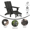 image:imageFlash Furniture Halifax Poly Resin Adirondack Chair with Cup Holder and Pull Out Ottoman AllWeather Poly Resin IndoorOutdoor Lounge Chair Set of 2 BlueBlack