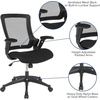 image:imageFlash Furniture Hamilton MidBack Black Mesh Executive Swivel Office Chair with Molded Foam Seat and Adjustable Arms