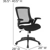 image:imageFlash Furniture Hamilton MidBack Black Mesh Executive Swivel Office Chair with Molded Foam Seat and Adjustable Arms